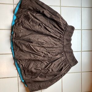 GAP Brown Teal Reversible A-Line Skirt Large